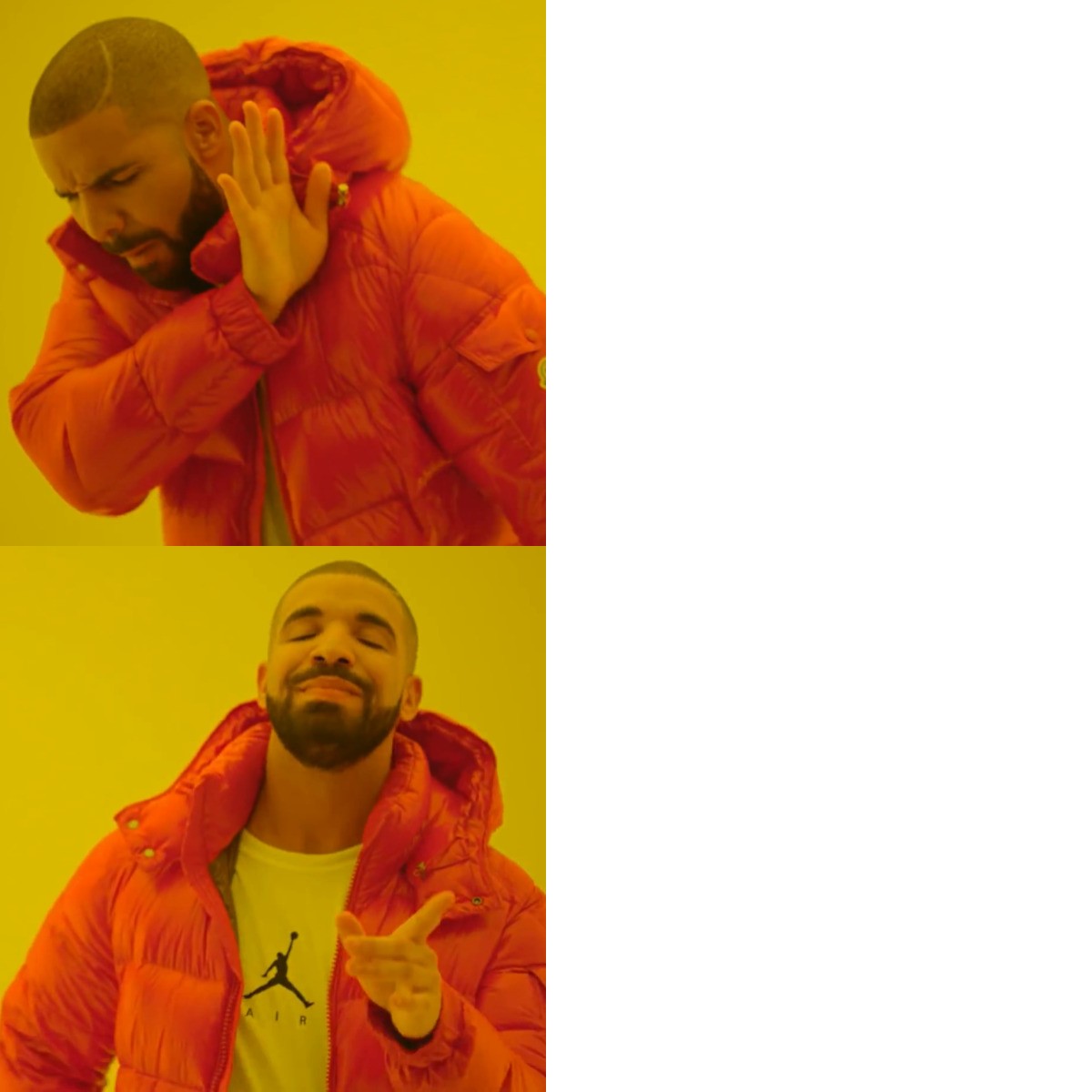 Drake Hotline Bling meme about Golde