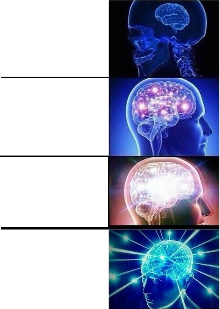 Expanding Brain meme about Golde
